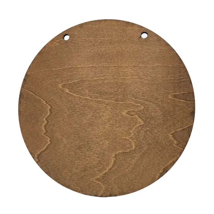 Welcome Sign 12 in. Circle Sign W/Rope Hanger Home Décor