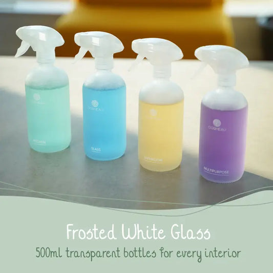 Cosmeau Bathroom Spray Bottle Frosted White (Orange, Purple, Blue)